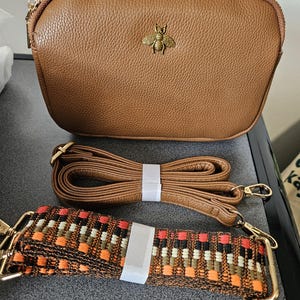 Trendy 3 Fach Vegan Leder Bienen Handtasche Kameratasche