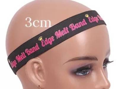 2Pcs Elastic Band for Wigs-Lace Melt Band, 3Cm Elastic Edge Laying Band for  Hair,24Inch Length Edge Elastic Band for Closure Wigs Baby Hair