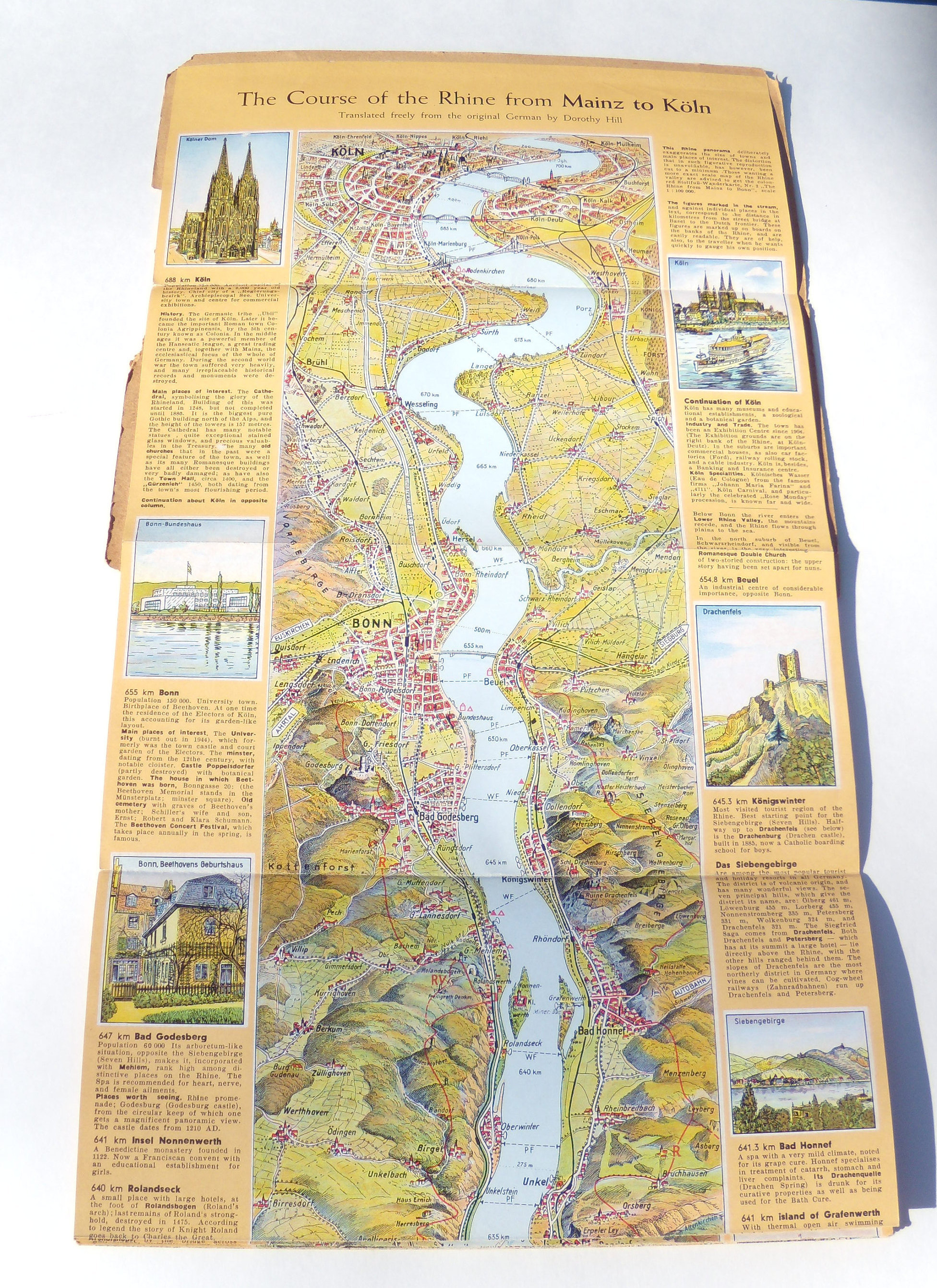 The Rhine Panorama and Guide Course of the Rhine by Dorothy  Etsy