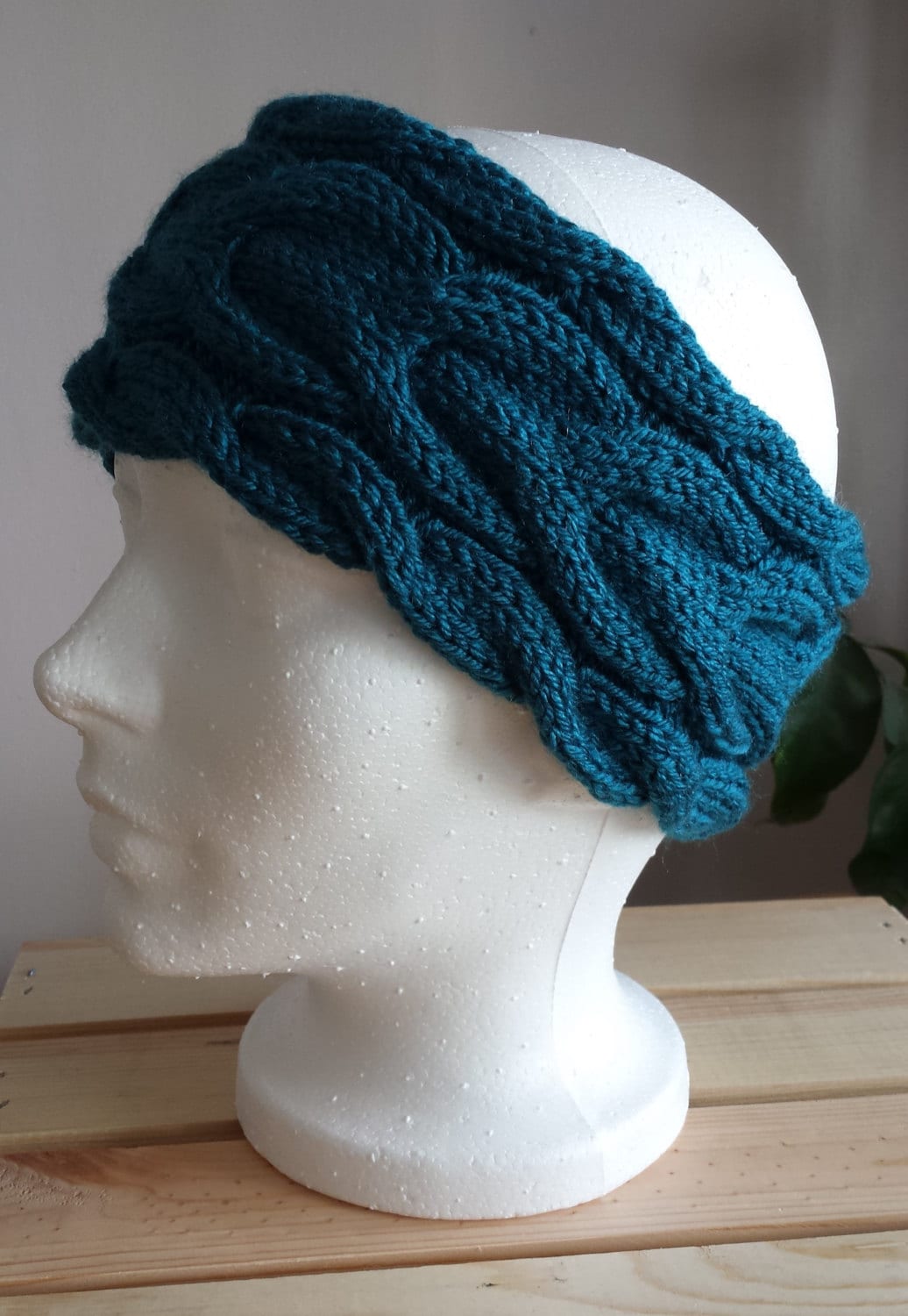 Hand Knit Headband. Cable Knit Headband. Chunky Headband  display picture 1
