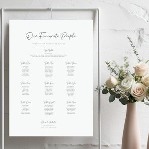 RIVER Wedding Seating Chart, Seating Plan, Printable Seating Plan, Canva Printable Seating Plan, DIY Wedding Seating Chart Printable