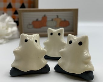 Ghost Cat Ceramic Figurine