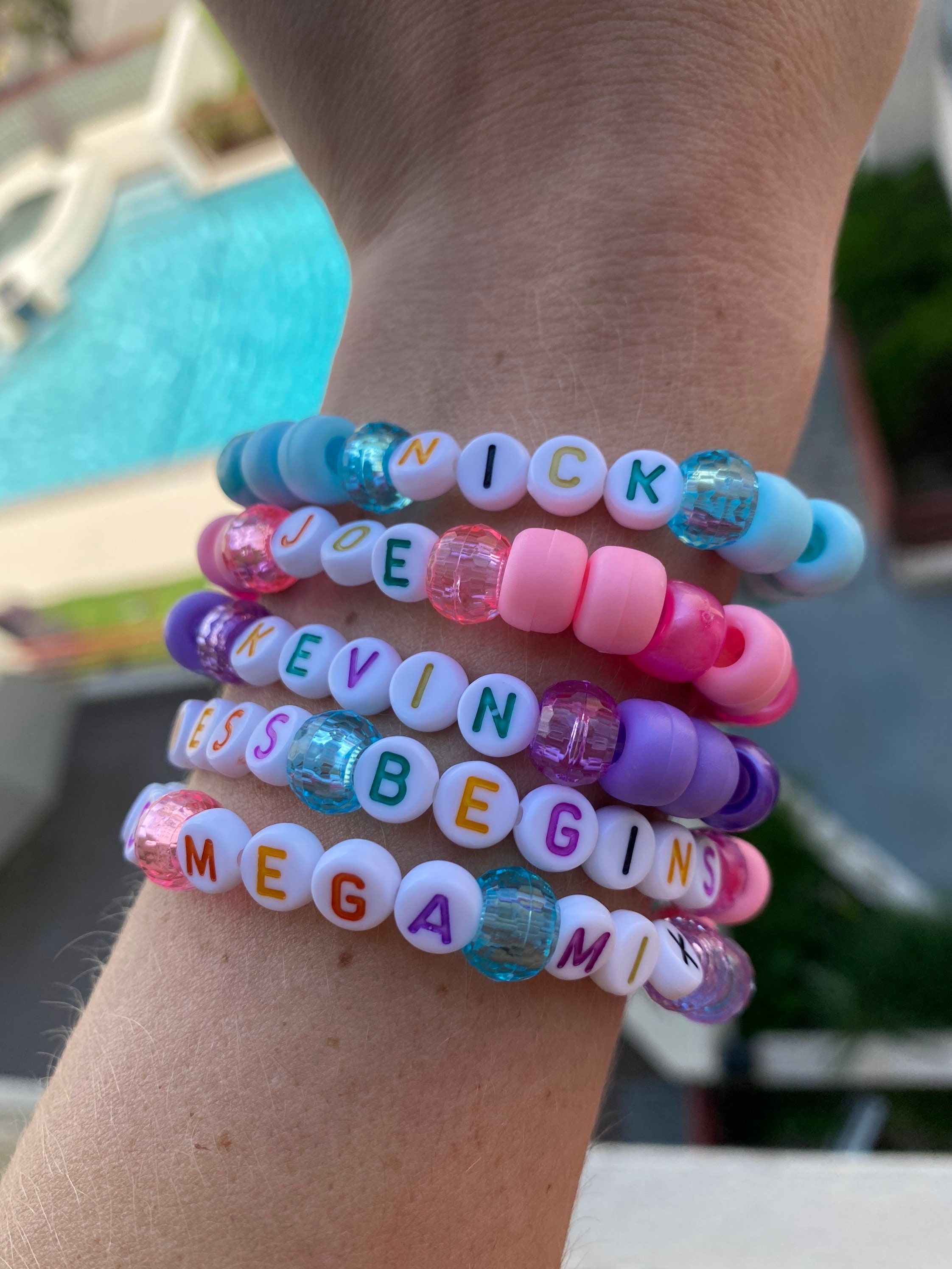 Funny word bead bracelets clearance