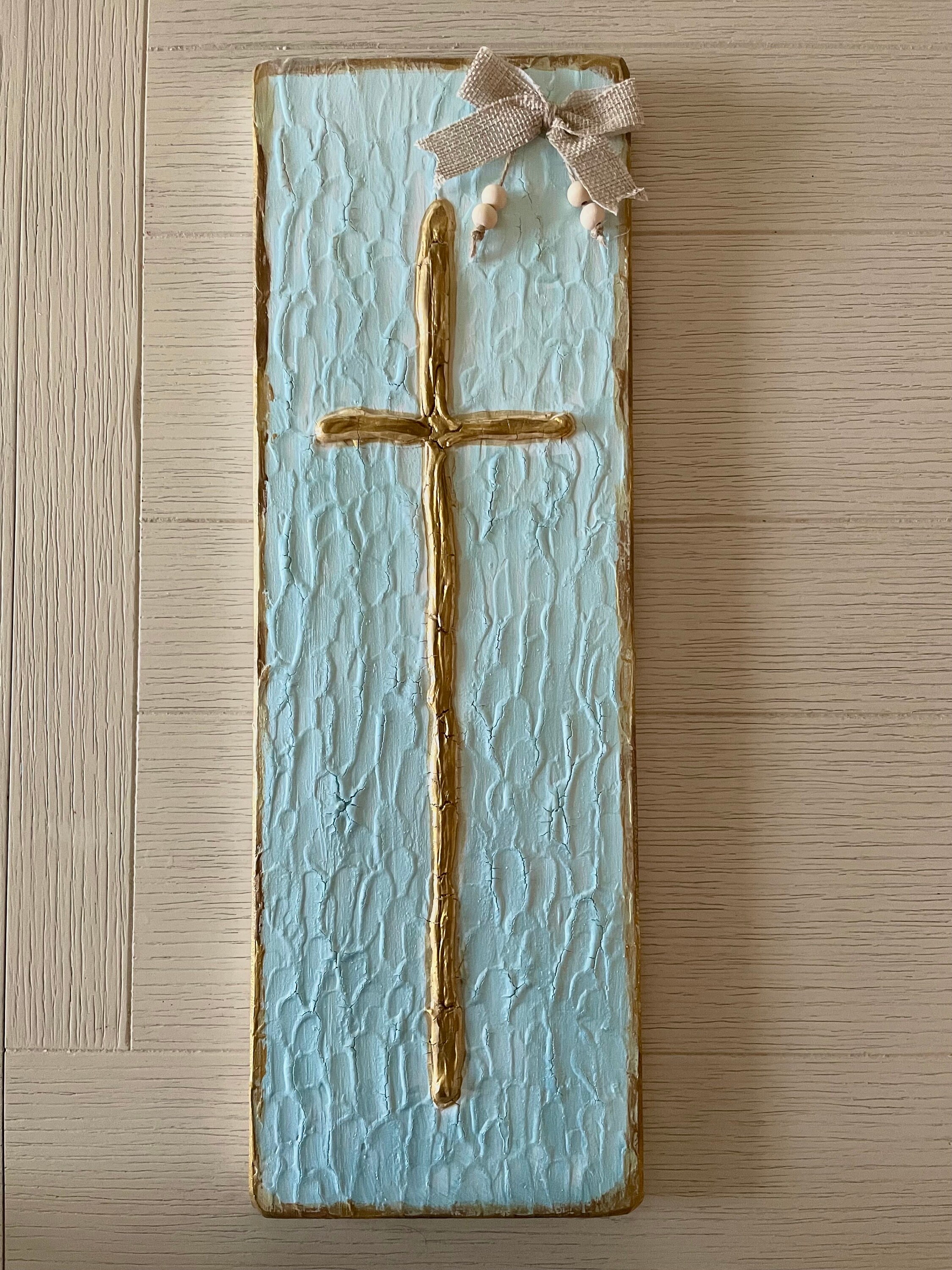 Handmade Cross Sign, Rustic Sign, Rustic Cross, Distressed Cross, Shelf ...