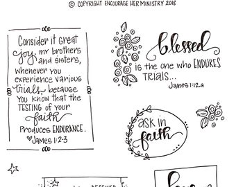 Bible Journaling Printable: Faith in Trials