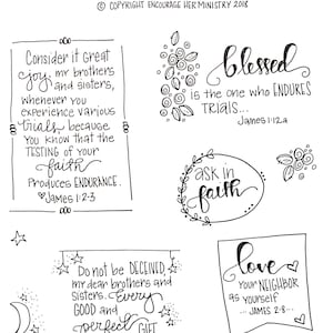 Bible Journaling Printable: Faith in Trials - Etsy