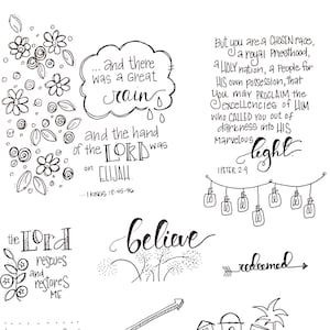 Bible Journaling Printable: Light of the Lord - Etsy