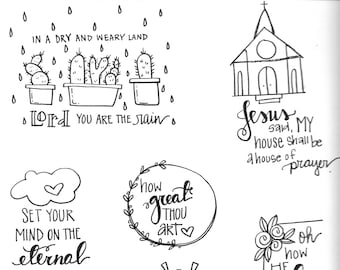 Bible Journaling: Stand Still and Consider Downloadable | Etsy