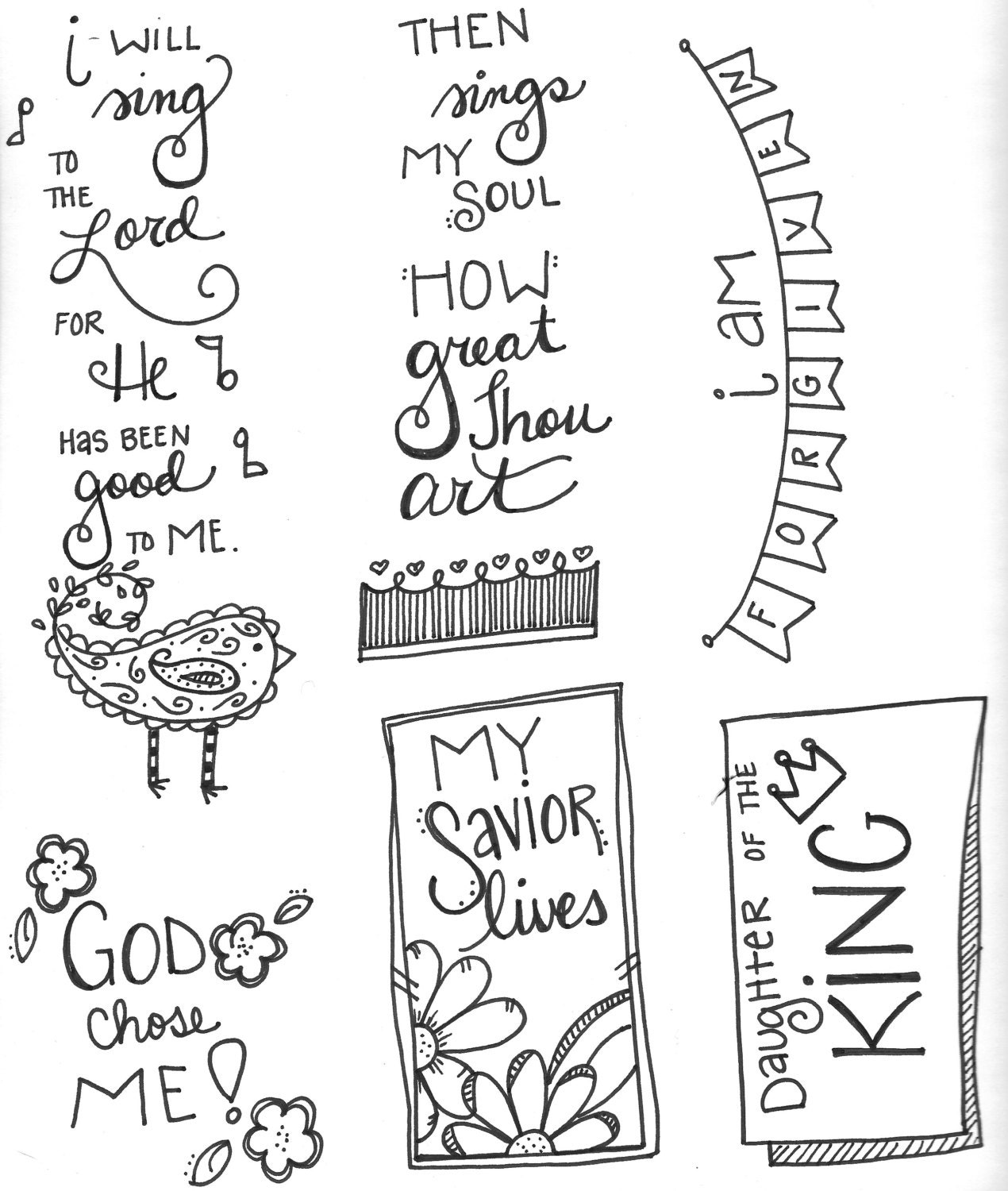 Bible Journaling: Faithful Promises 6 then Sings My Soul - Etsy