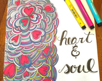 Heart and Soul Bible Journal Coloring Page