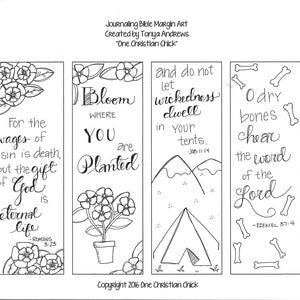 Bible Journaling Margin Art: Bloom Where You Are Planted