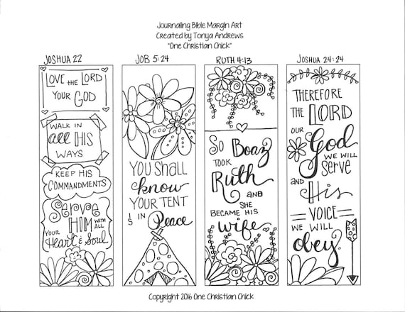 Bible Journaling: We Shall Serve the Lord Margin Art - Etsy