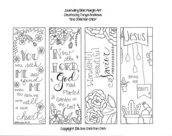 Bible Journaling Margin Template: The Garden