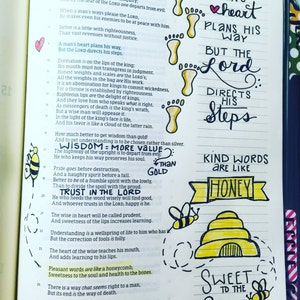 Bible Journaling: Faithful Promises 4 Honey is sweet to the Soul Bible Journaling Coloring Page image 2