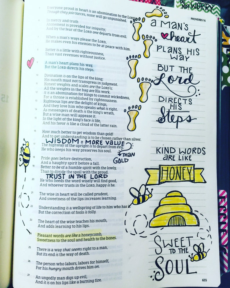 Bible Journaling: Faithful Promises 4 Honey is sweet to the Soul Bible Journaling Coloring Page image 2