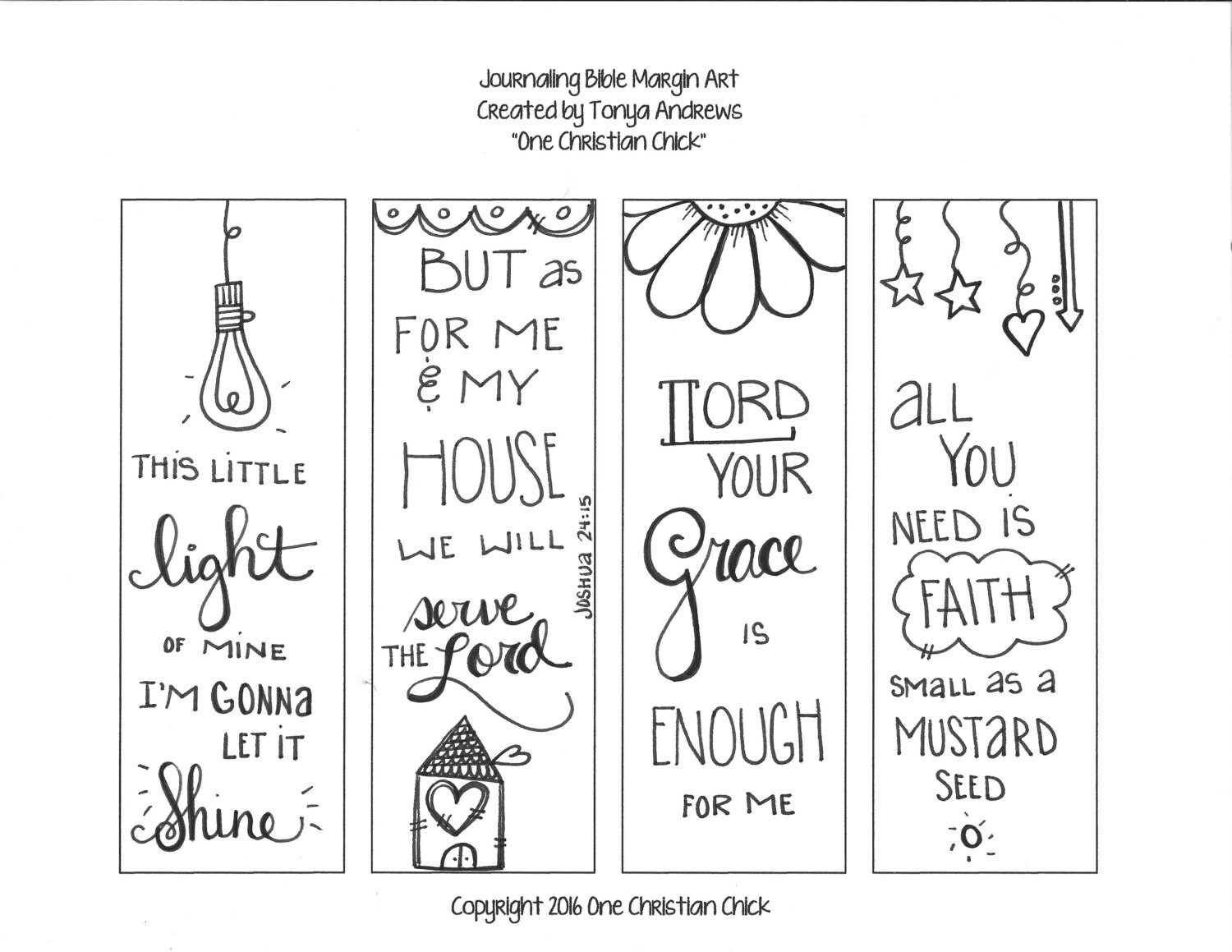 Bible Journaling Margin Art Coloring Page - Etsy