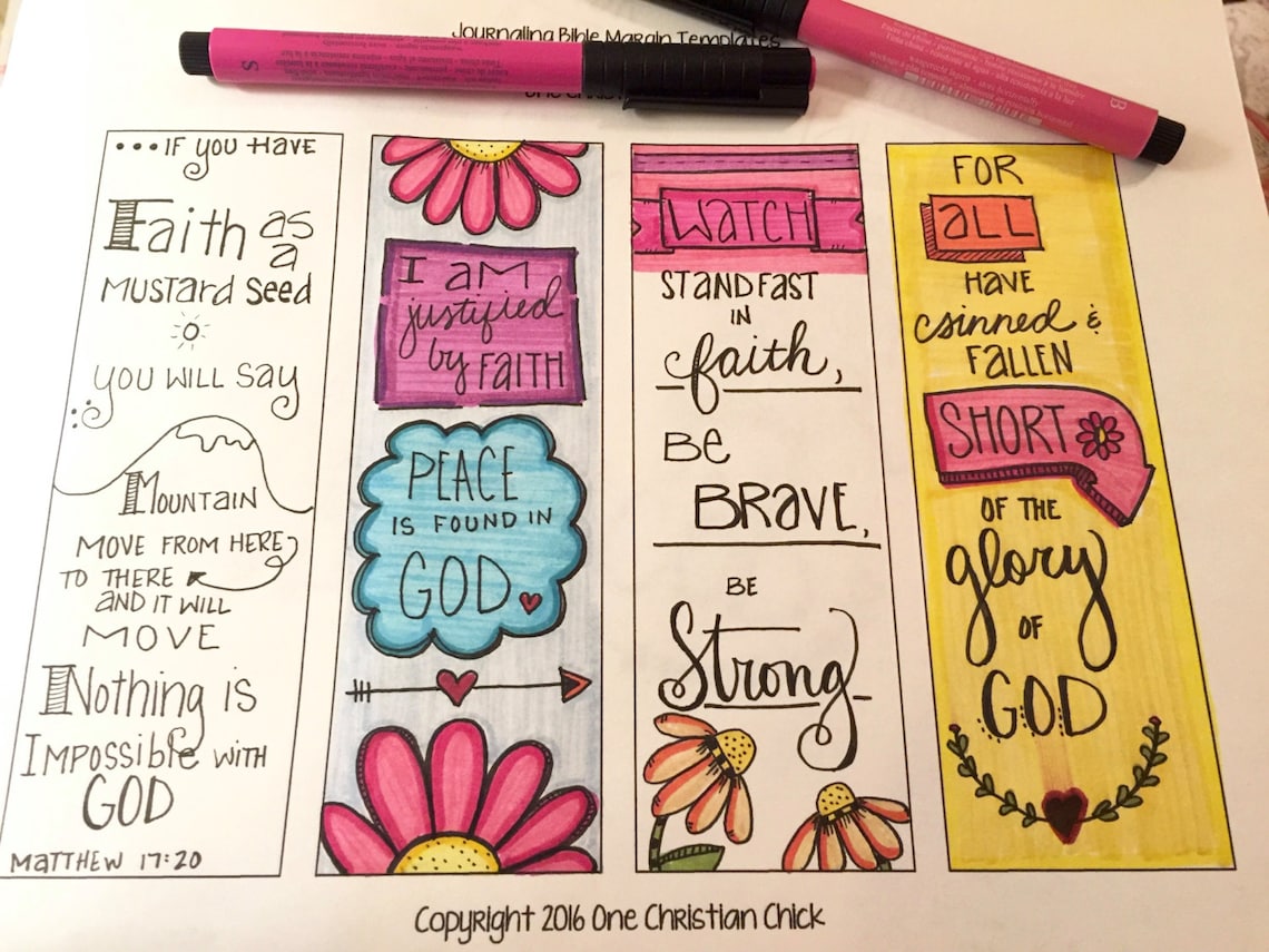 Bible Journaling Margin Art faith - Etsy