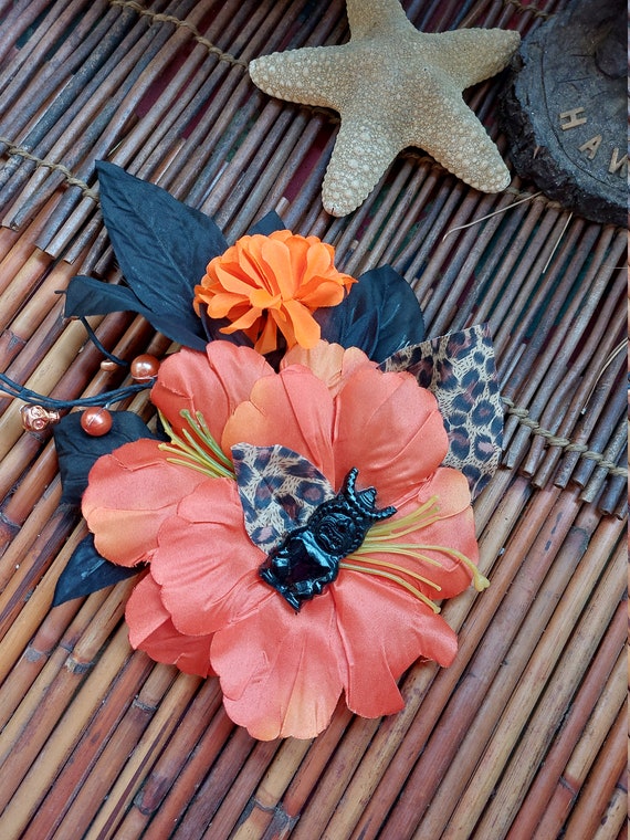 Pin Up HIBISCUS Blüten VINTAGE Tiki Ohrstecker Rockabilly Ohrschmuck Pin Up HIBISCUS Blüten VINTAGE Tiki Ohrstecker Rockabilly Ohrschmuck
