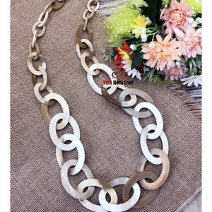 Natural Buffalo Horn Necklace chain necklace handmade in Vietnam image 9