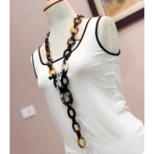 Natural Buffalo Horn Necklaces collar de cadena hecho a mano en Vietnam imagen 7