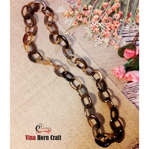 Natural Buffalo Horn Necklaces chain necklace handmade in Vietnam image 1