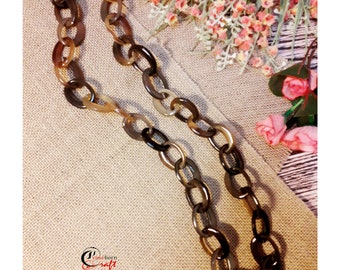 Natural Buffalo Horn Necklaces - chain necklace handmade in Vietnam