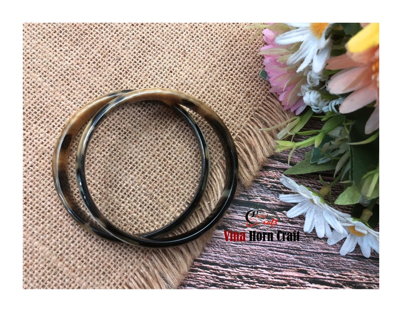 Horn bracelet Buffalo horn bracelet Horn bangle bracelet image 5