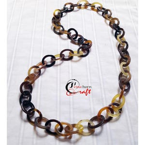 Natural Buffalo Horn Necklace chain necklace handmade in Vietnam image 5