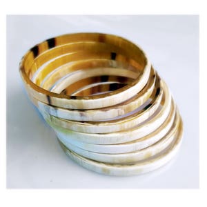 Horn bracelet Buffalo horn bracelet Horn bangle bracelet image 1