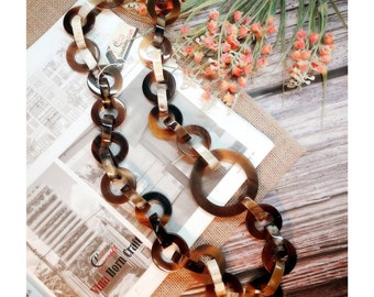 Natural Buffalo Horn Necklaces - chain necklace handmade in Vietnam