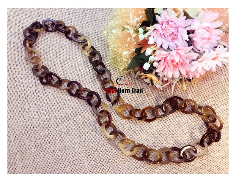 Natural Buffalo Horn Necklace chain necklace handmade in Vietnam image 6