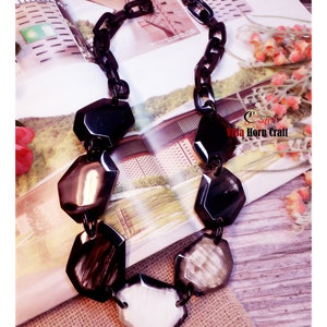 Natural Buffalo Horn Necklaces chain necklace handmade in Vietnam image 2