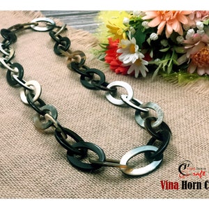 Natural Buffalo Horn Necklaces chain necklace handmade in Vietnam image 2