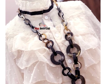 Natural Buffalo Horn Necklace - chain necklace handmade in Vietnam