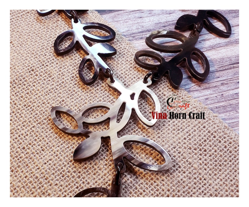 Natural Buffalo Horn Necklaces chain necklace handmade in Vietnam image 2