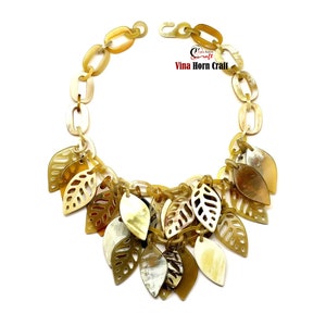 Natural Buffalo Horn Necklaces chain necklace handmade in Vietnam VNH003 image 1