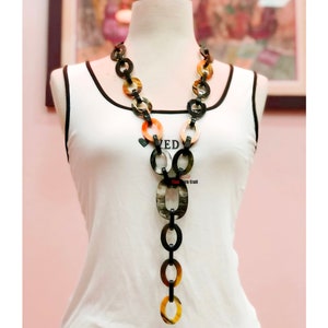 Natural Buffalo Horn Necklaces collar de cadena hecho a mano en Vietnam imagen 6