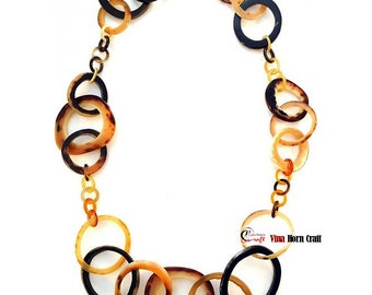 Natural Buffalo Horn Necklaces - chain necklace handmade in Vietnam