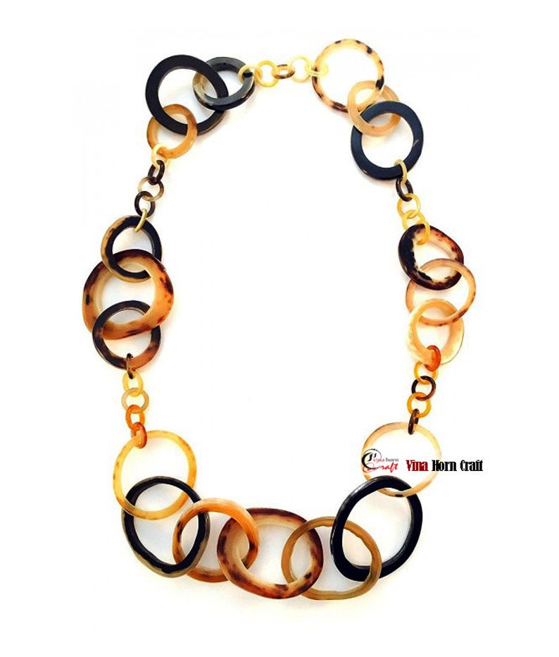 Natural Buffalo Horn Necklaces chain necklace handmade in Vietnam image 1