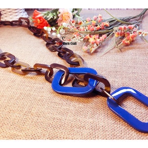 Horn jewelry chain necklace lacquer handmade in Vietnam buffalo horn jewelry image 8