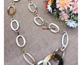 Natural Buffalo Horn Necklace - chain necklace handmade in Vietnam