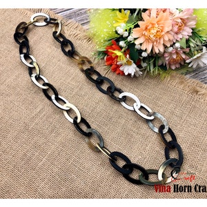 Natural Buffalo Horn Necklaces chain necklace handmade in Vietnam image 1