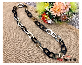 Natural Buffalo Horn Necklaces- chain necklace handmade in Vietnam