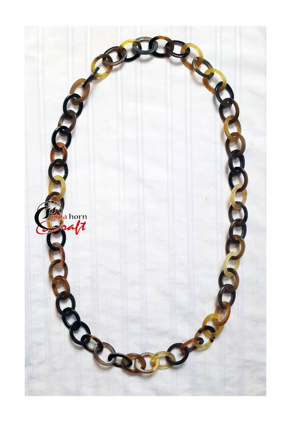 Horn jewelry chain necklace handmade in Vietnam by vinahorncraft Mỹ
