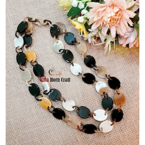 Natural Buffalo Horn Necklace chain necklace handmade in Vietnam image 1