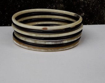Horn bracelet - Natural Horn Bracelet Set 07 - Horn bangle bracelet