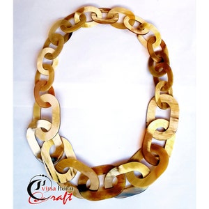 Natural Buffalo Horn Necklaces chain necklace handmade in Vietnam buffalo horn jewelry VNH020 image 5