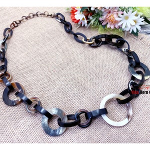 Natural Buffalo Horn Necklace chain necklace handmade in Vietnam image 4