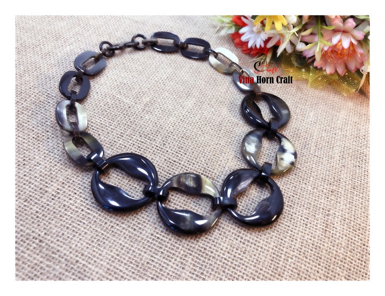 Natural Buffalo Horn Necklaces chain necklace handmade in Vietnam image 4