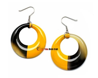 Horn earrings - horn lacque earrings